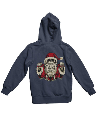 Devil Santa Night Rider Back Printed Christmas Unisex Hoodie 8Ball
